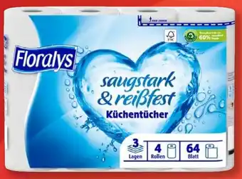 Lidl Floralys Küchentücher 4x 64 Blatt Angebot