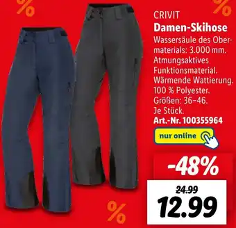 Lidl CRIVIT Damen-Skihose Angebot