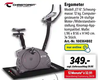 Lidl CHRISTOPEIT Ergometer ET 6 Angebot