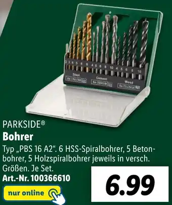 Lidl PARKSIDE Bohrer ,,PBS 16 A2" Angebot