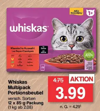 Famila Nord West Whiskas Multipack Portionsbeutel versch. Sorten 12 x 85-g-Packung Angebot