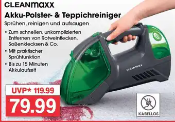 Famila Nord West CLEANmaxx Akku-Polster- & Teppichreiniger Angebot