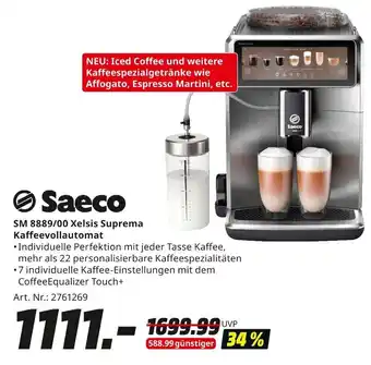 MediaMarkt Saeco SM 8889/00 Xelsis Suprema Kaffeevollautomat Angebot