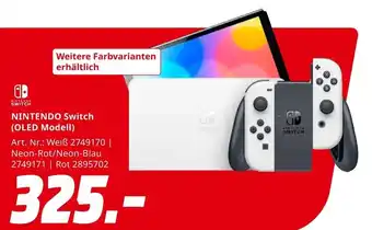 MediaMarkt NINTENDO Switch (OLED Modell) Angebot