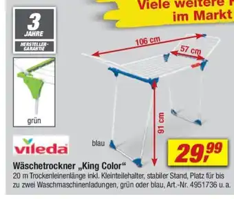 toom Baumarkt vileda Wäschetrockner ,,King Color" Angebot