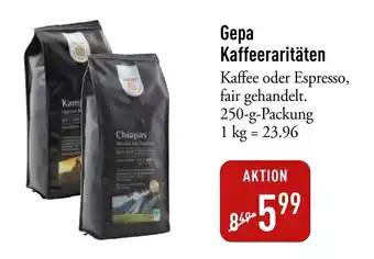 Galeria Markthalle Gepa Kaffeeraritäten Kaffee oder Espresso, fair gehandelt. 250-g-Packung Angebot