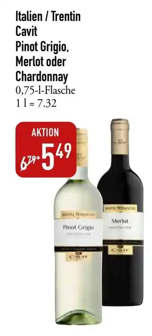 Galeria Markthalle Cavit Pinot Grigio, Merlot oder Chardonnay 0,75-L Angebot