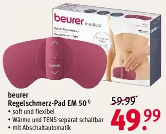 Rossmann beurer Regelschmerz-Pad EM 50 Angebot