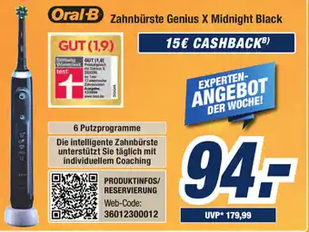 Expert Bening Oral-B Zahnbürste Genius X Midnight Black Angebot