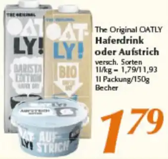 inkoop The Original OATLY Haferdrink oder Aufstrich 1 L Packung/150 g Becher Angebot