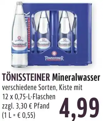 BUNGERT TÖNISSTEINER Mineralwasser 12x0,75 L Flaschen Angebot