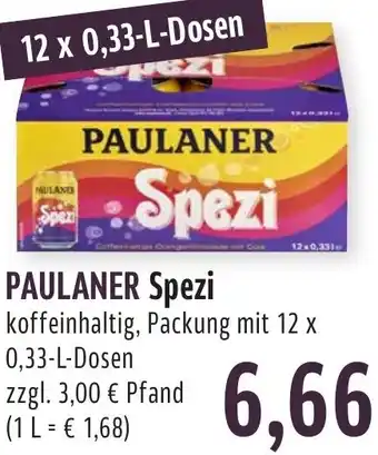 BUNGERT PAULANER Spezi 12x0,33 L Dosen Angebot