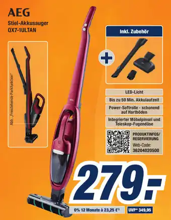 Expert Bening AEG Stiel Akkusauger QX7-1ULTAN Angebot