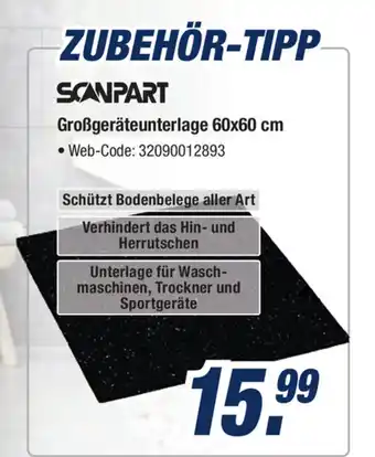 Expert Bening Scanpart Großgeräteunterlage 60x60cm Angebot