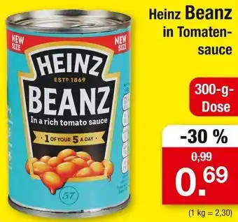 Zimmermann Heinz Beanz in Tomatensauce 300 g Dose Angebot