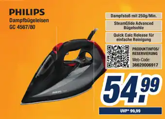 Expert Bening Philips Dampfbügeleisen GC 4567-80 Angebot