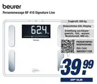 Expert Bening Beurer Personenwaage BF 410 Signature Line Angebot