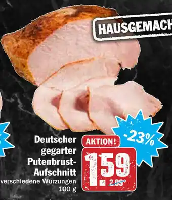 HIT Ullrich Deutscher gegarter Putenbrust Aufschnitt 100g Angebot