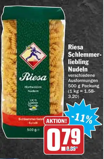 HIT Ullrich Riesa Schlemmerliebling Nudeln 500g Angebot