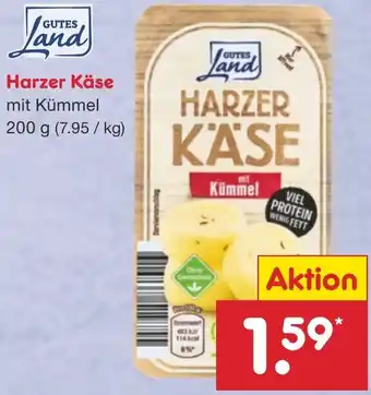 Netto Marken-Discount GUTES Land Harzer Käse mit Kümmel 200 g Angebot