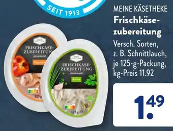 Aldi Süd MEINE KÄSETHEKE Frischkäsezubereitung 125 g Packung Angebot