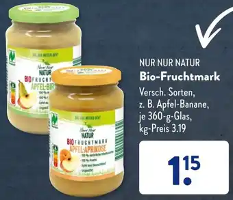 Aldi Süd NUR NUR NATUR Bio-Fruchtmark 360 g Glas Angebot