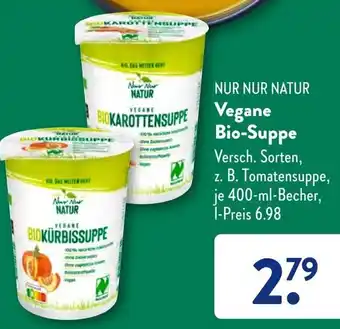 Aldi Süd NUR NUR NATUR Vegane Bio Suppe 400 ml Becher Angebot