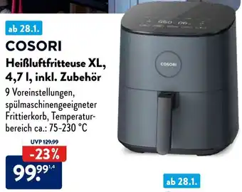 Aldi Süd COSORI Heißluftfritteuse XL, 4,7 l, inkl. Zubehör Angebot