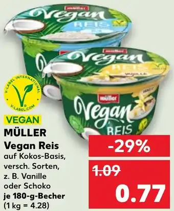 Kaufland MÜLLER Vegan Reis 180 g Becher Angebot