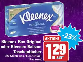 HIT Ullrich Kleenex Box Original oder Kleenex Balsam Taschentücher Angebot