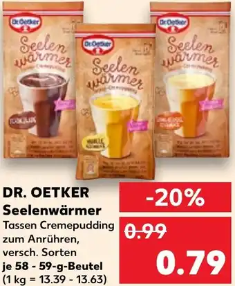 Kaufland DR. OETKER Seelenwärmer 58-59 g Beutel Angebot