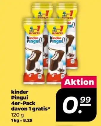 NETTO kinder Pingui 4er-Pack davon 1 gratis 120 g Angebot