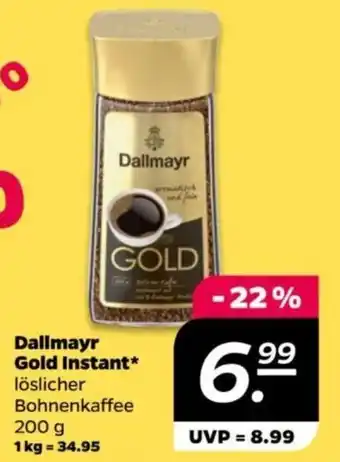 NETTO Dallmayr Gold Instant löslicher Bohnenkaffee 200 g Angebot