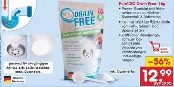 Netto Marken-Discount Pure100 Drain Free, 1 kg Angebot