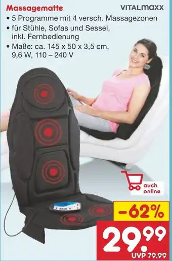 Netto Marken-Discount VITALmaxx Massagematte Angebot