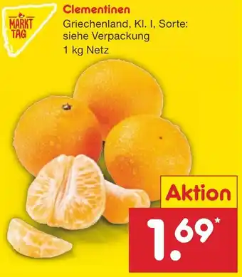 Netto Marken-Discount Clementinen 1 kg Netz Angebot