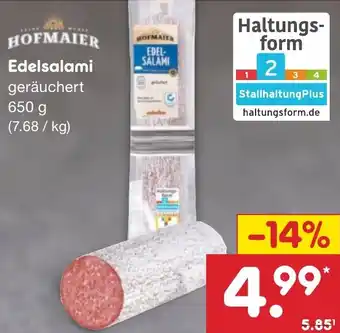 Netto Marken-Discount HOFMAIER Edelsalami 650 g Angebot