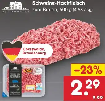 Netto Marken-Discount GUT PONHOLZ Schweine-Hackfleisch 500 g Angebot