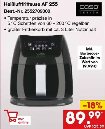 Netto Marken-Discount CASO DESIGN Heißluftfritteuse AF 255 Angebot