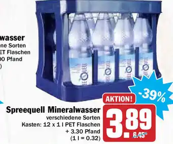 HIT Ullrich Spreequell Mineralwasser 12x1L Angebot