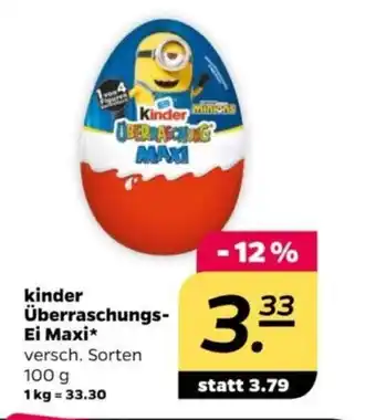 NETTO kinder Überraschungs-Ei Maxi versch. Sorten 100 g Angebot