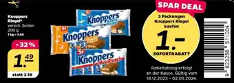 NETTO Storck Knoppers Riegel versch. Sorten 200 g Angebot