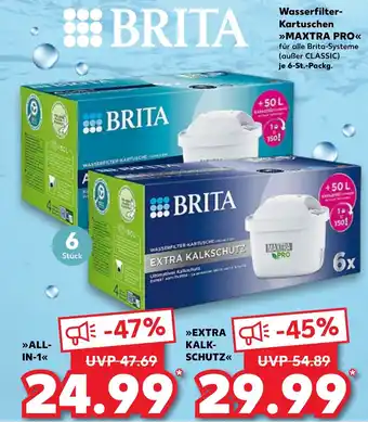 Kaufland BRITA Wasserfilter-Kartuschen MAXTRA PRO 6 St. Packg. Angebot