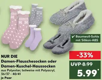 Kaufland NUR DIE Damen-Flauschesocken oder Damen Kuschel Haussocken Angebot