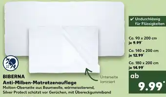 Kaufland BIBERNA Anti-Milben Matratzenauflage Angebot