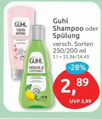 Budni Guhl Shampoo oder Spülung versch. Sorten 250/200 ml Angebot