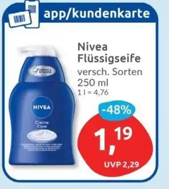 Budni Nivea Flüssigseife versch. Sorten 250 ml Angebot