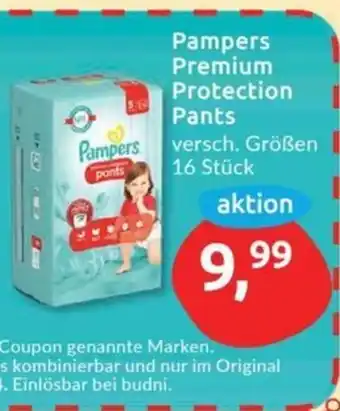 Budni Pampers Premium Protection Pants 16 Stück Angebot