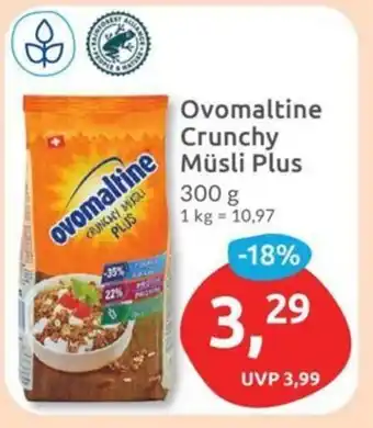 Budni Ovomaltine Crunchy Müsli Plus 300 g Angebot