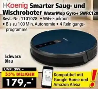 Norma HKoenig Smarter Saug und Wischroboter WaterMop Gyro+ SWRC120 Angebot